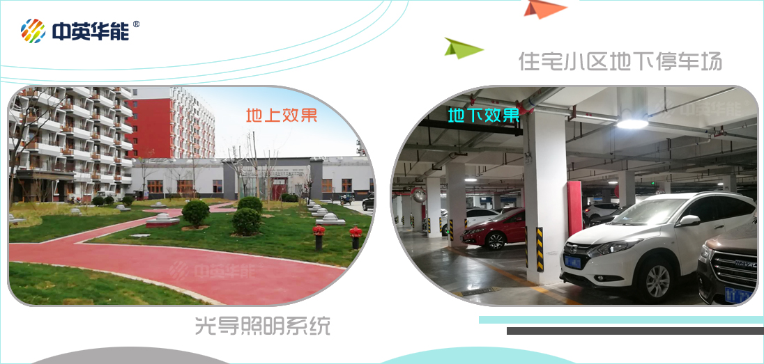 住宅小區(qū)地下停車場(chǎng)光導(dǎo)照明系統(tǒng)-中英華能